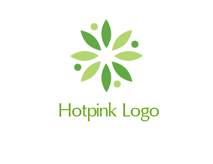 flower swoosh people employment logo
