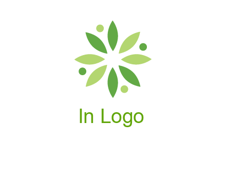 flower swoosh people employment logo
