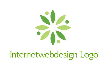 flower swoosh people employment logo