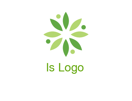 flower swoosh people employment logo