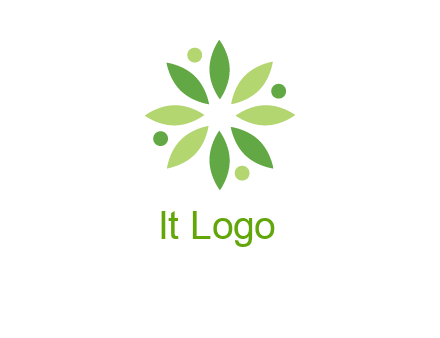 flower swoosh people employment logo