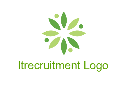 flower swoosh people employment logo