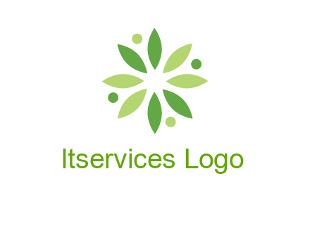 flower swoosh people employment logo