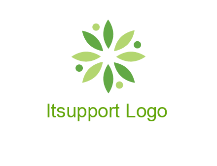 flower swoosh people employment logo