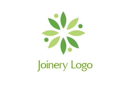 flower swoosh people employment logo