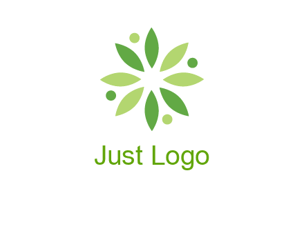 flower swoosh people employment logo