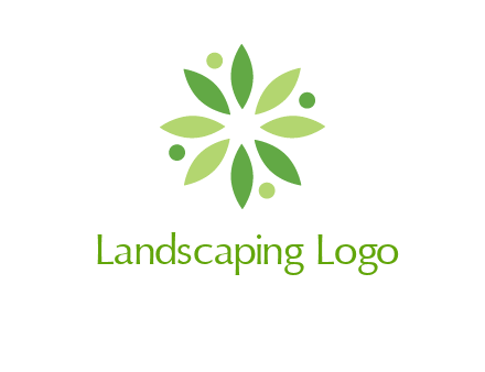 flower swoosh people employment logo