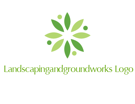 flower swoosh people employment logo