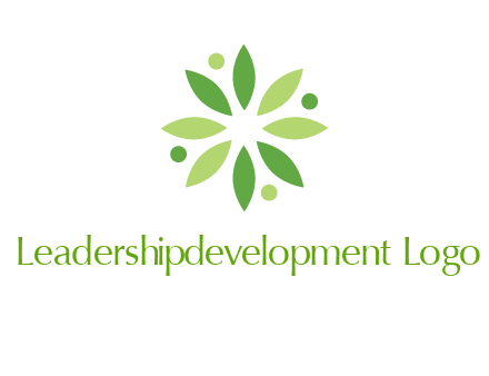 flower swoosh people employment logo