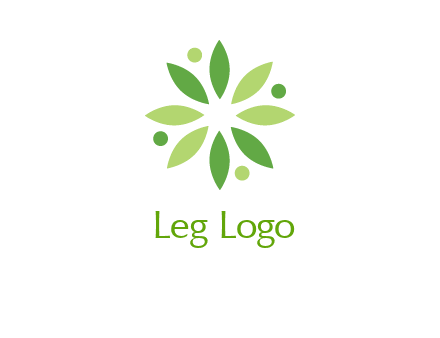 flower swoosh people employment logo