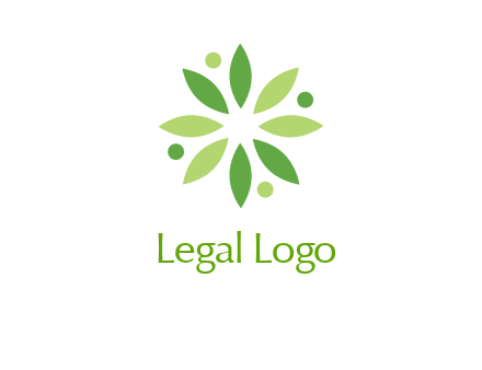 flower swoosh people employment logo