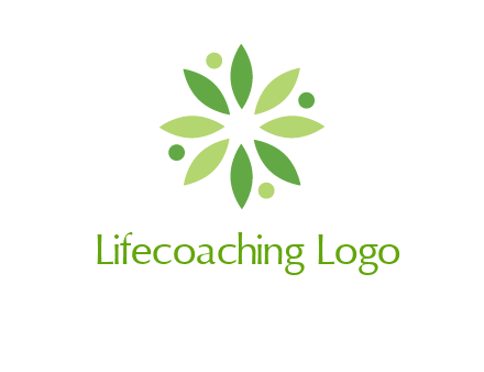 flower swoosh people employment logo