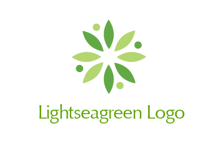 flower swoosh people employment logo
