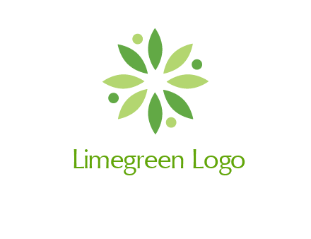 flower swoosh people employment logo