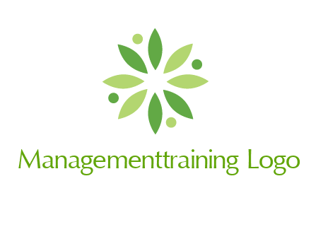 flower swoosh people employment logo