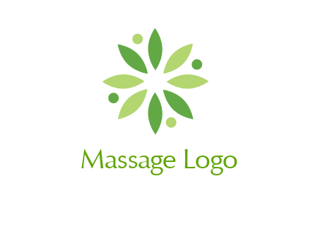 flower swoosh people employment logo