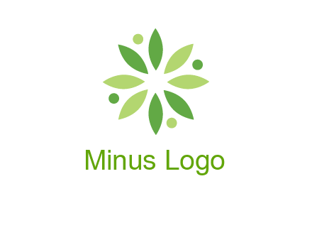 flower swoosh people employment logo