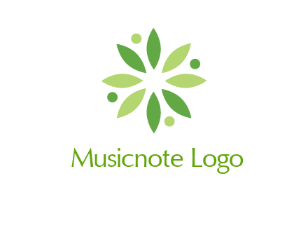 flower swoosh people employment logo