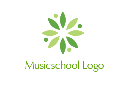 flower swoosh people employment logo