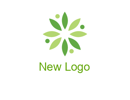 flower swoosh people employment logo