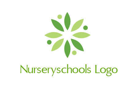 flower swoosh people employment logo