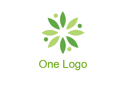 flower swoosh people employment logo
