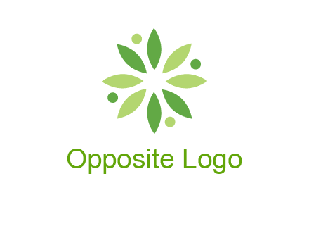 flower swoosh people employment logo