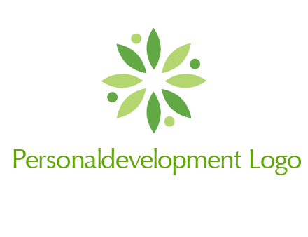 flower swoosh people employment logo