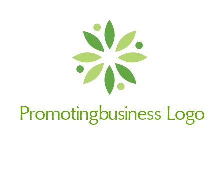 flower swoosh people employment logo
