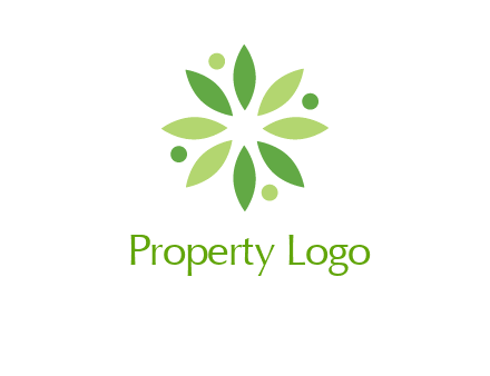 flower swoosh people employment logo