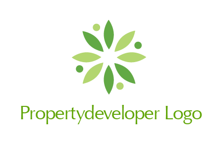 flower swoosh people employment logo