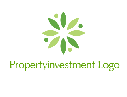 flower swoosh people employment logo