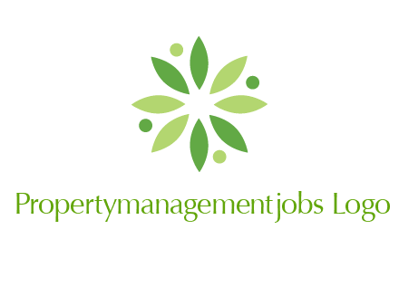 flower swoosh people employment logo
