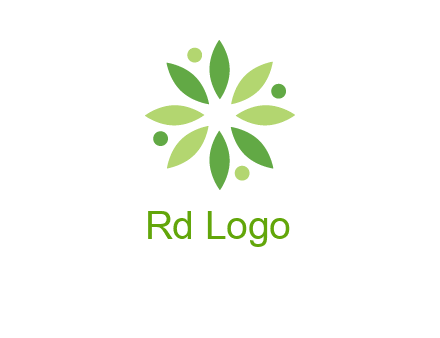 flower swoosh people employment logo