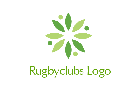 flower swoosh people employment logo
