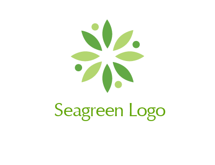flower swoosh people employment logo