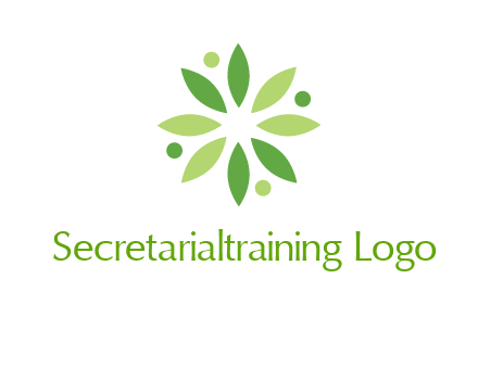 flower swoosh people employment logo