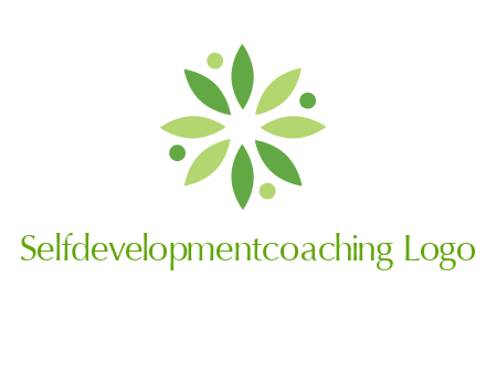 flower swoosh people employment logo