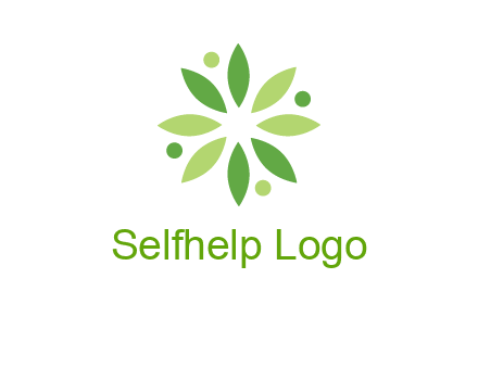 flower swoosh people employment logo