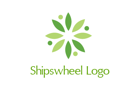 flower swoosh people employment logo