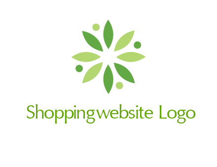 flower swoosh people employment logo