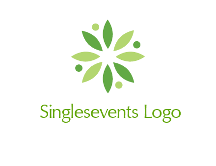 flower swoosh people employment logo