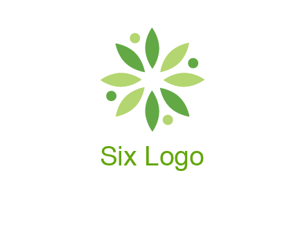 flower swoosh people employment logo
