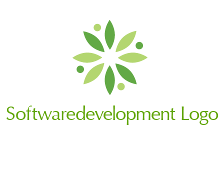 flower swoosh people employment logo