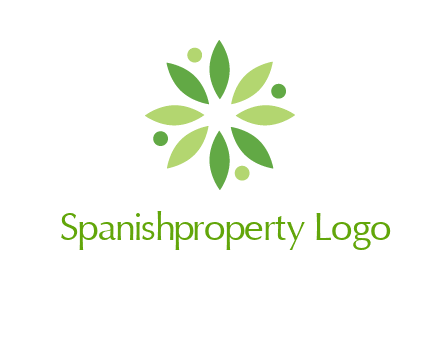 flower swoosh people employment logo