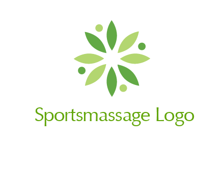 flower swoosh people employment logo