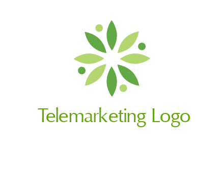 flower swoosh people employment logo