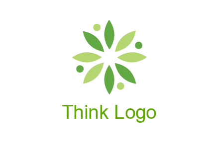 flower swoosh people employment logo