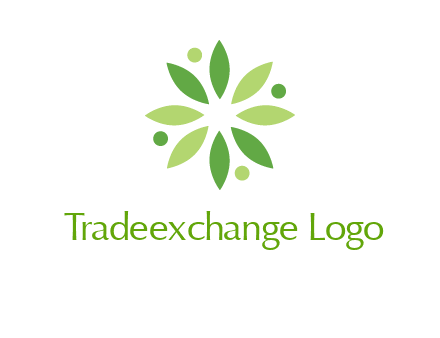 flower swoosh people employment logo