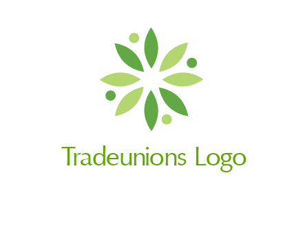 flower swoosh people employment logo